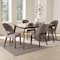 Baxton Studio Wesley Light Grey Upholstered Walnut Finished Wood 5-Piece Dining Set 144-7945-7946 - alternate 2